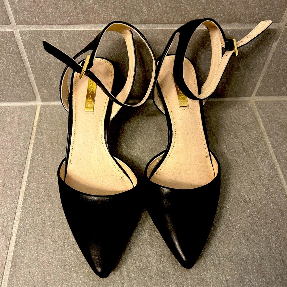 Louise Et Cie leather ankle-strap heels.
